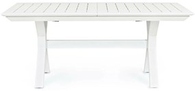 Záhradný rozkladací stôl nekyo 180 (240) x 100 cm biely MUZZA