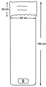 Turistický matrac pre jednu osobu, zelená