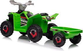 LEAN CARS Zelená batériová štvorkolka XMX630T s prívesom