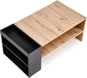 KONFERENČNÝ STOLÍK STEIN DUB ARTISAN + ČIERNY 100 cm