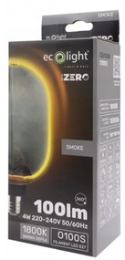 ECOLIGHT Dekoratívna LED žiarovka E27 4W 100lm O100 - rada ZERO