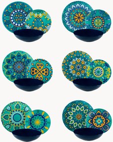 Súprava riadu Mandala Mediterraneo, 6 osôb, 18 ks