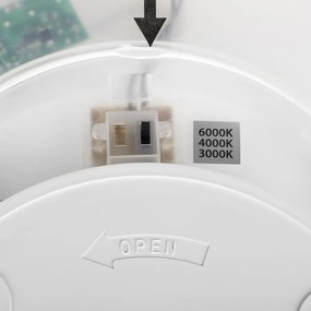 KANLUX KANLUX, AZPO stropné LED svietidlo, priemer 290mm, 18,5W, 3000/4000/6000K, IP54, čierna matná, 31515