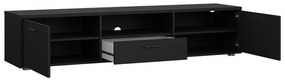 Čierny TV stolík 177x38 cm Media – Tvilum