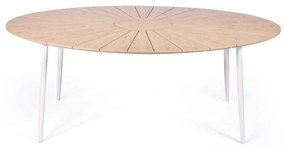 Súprava 4 bielych jedálenských stoličiek Jaanna a prírodného stola Marienlist - Bonami Essentials