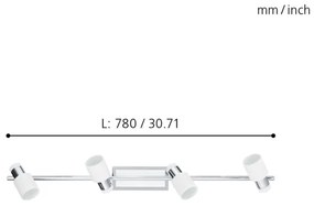 Eglo 92087 - LED bodové svietidlo DAVIDA 4xGU10-LED/5W/230V