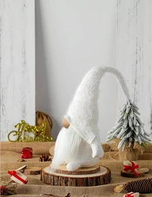 Tutumi - Vianočný trpaslík 50cm YX068, biela, CHR-09547