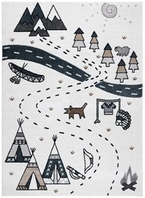 Hanse Home, Detský kusový koberec Fun Indian cream, 180x270, biela, detská izba