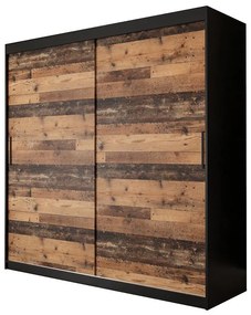 Skriňa Old Wood T 200 Čierna/Old Style