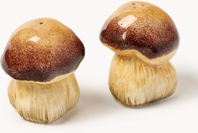 Ručne maľovaná soľnička a korenička Mushroom, 2 ks