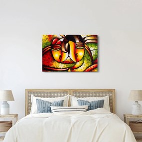 Obraz - Olejomaľba, abstraktné tváre (90x60 cm)