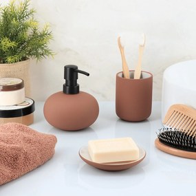 Sada kúpeľňových doplnkov Niva, hnedá/s čiernymi prvkami