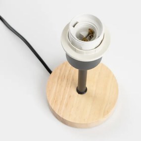 BRILAGI - Stolná lampa BOBO WOOD 1xE27/25W/230V dub/čierna/ružová