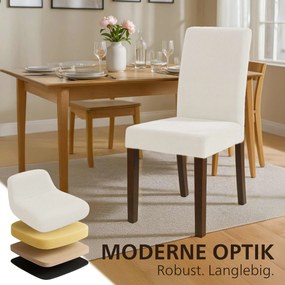 Sada 2 ks jedálenských stoličiek Ina látka cord, antik tmavá - krémová