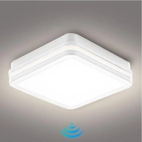 Brilagi - LED vonkajšie svietidlo so senzorom BENE LED/18W/230V 22x22 cm biele IP54