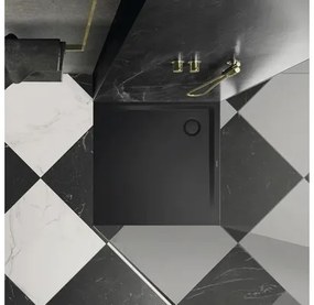 Sprchová vanička KALDEWEI SUPERPLAN Secure Plus 100 x 100 x 2,5 cm čierna Celoplošná protišmyková povrchová úprava Matná 385800012676