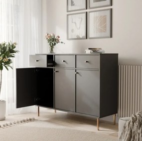 Moderná komoda RAY 125 cm čierna