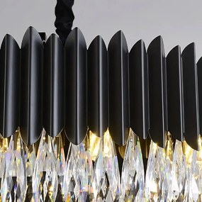 Toolight Toolight, krištáľové stropné svietidlo 8xE14, APP1657-8CP, čierna, OSW-04062