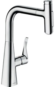 HANSGROHE Metris Select M71 páková drezová batéria s vyťažiteľnou sprškou s prepínaním, 2jet, výška výtoku 238 mm, chróm, 73822000