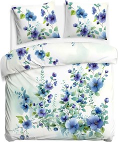 SATÉNOVÉ OBLIEČKY SATYNLOVE PREMIUM 160X200 CM, 2KS 70X80 CM KVETY