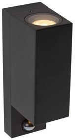 Lucide 69802/02/30 -Vonkajšie svietidlo so senzorom ZARO 2xGU10/7W/230V IP65 čierna