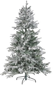 Zasnežený vianočný stromček podsvietený 180 cm biely MIETTE Beliani