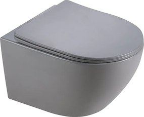 BPS-koupelny Závesná WC misa so SoftClose sedadlom HYD-6978, sivá