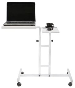 Polohovateľný stôl GLEN 87x67 cm biela