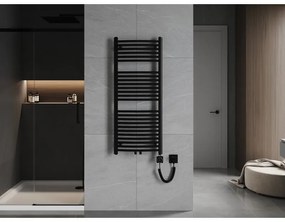 Mexen Ares, elektrické vykurovacie teleso 1200x500 mm + vykurovacia tyč 500 W, čierna, W102-1200-500-6500-70
