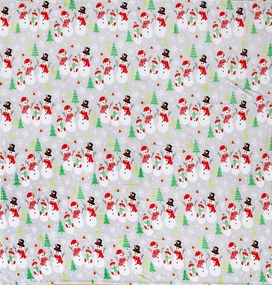 Sivá vianočná mikroplyšová deka SNOWMAN Rozmer: 160 x 200 cm