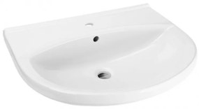 Mereo, umývadlo s otvorom pre batériu 50x43 cm, keramika, biela, MER-VSD50N (W409401)