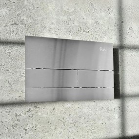 Rea, tlačidlo na splachovanie k podomietkovým systémom WC K011A-Q Rea T, brúsená oceľ, REA-E0057