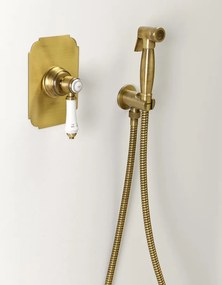 Reitano Rubinetteria Reitano Rubinetteria, Bidetová sprcha retro s hadicou a držiakom sprchy s vyústením, bronz, 9106
