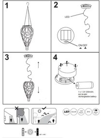 Globo 36131A - LED Solárne svietidlo SOLAR LED/0,9W/3,2V IP44 žltá