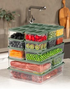 Súprava 17 ks potravinových boxov ILLIE zelená