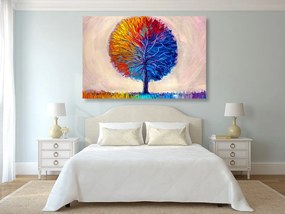 Obraz farebný akvarelový strom Varianta: 60x40