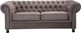 Pohovka Chesterfield, stredně šedá látka