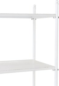 Biely antik kovový policový regál so šuplíkom Valio White - 55*37*185cm