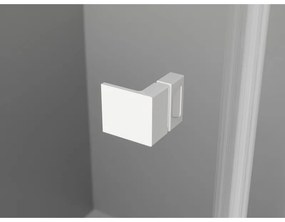 Mexen Lunar T, pravostranný výklopný sprchový kút 125 x 80 cm, 8mm číre sklo, biely profil, 834T-125-080-20-00-P