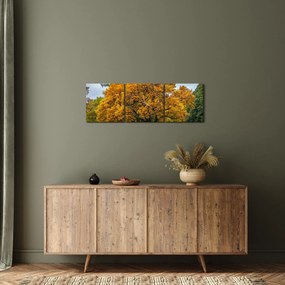 Obraz stromu (s hodinami) (90x30 cm)