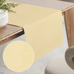 Biante Teflónový behúň na stôl TF-018 Svetlo žltý 20x140 cm