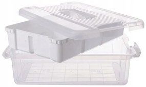 Organizér, úložný box 2v1, multifunkčný, biely STORMAX - 6 l, 32 x 23 x 11 cm