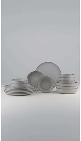 Jedálenská súprava 18 ks sivá/porcelán