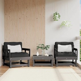 Záhradné stoličky 2 ks sivé borovicový masív 825389