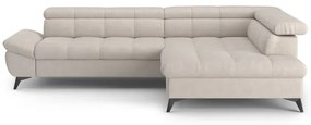 Rozkladacia rohová sedacia súprava do L MARANO pravá béžová