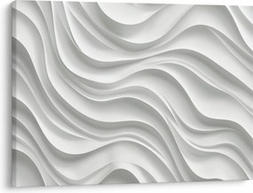 Obraz - 3D biele vlny (70x50 cm)