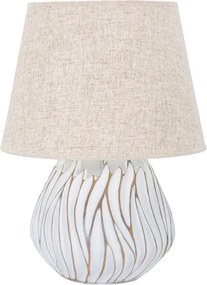 Béžová stolová lampa s textilným tienidlom (výška 48 cm) Honduras – Mauro Ferretti