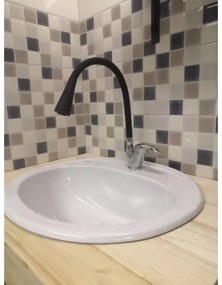 RAV Slezák SA006.0/13 - Drezová batéria SAZAVA 35,6 cm čierna/lesklý chróm