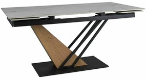 Jedálenský stôl Michel 180 x 90 cm, mramor / dub