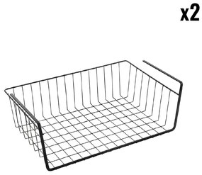 2x Závesný kovový kuchynský košík DECO 40x26x14 cm